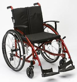 Drive Medical Enigma XSES18 Spirit Self Propel Wheelchair in Red from Safe Hands Mobility